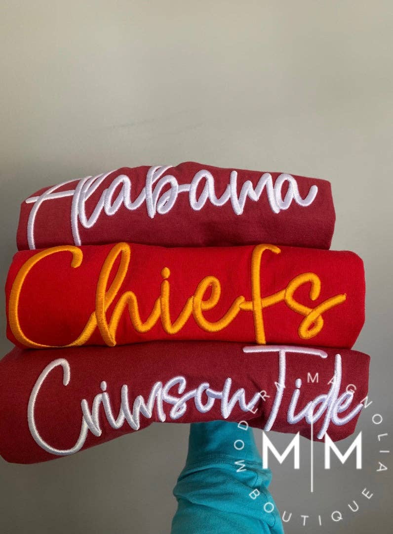 Modern Magnolia - Wholesale T-Shirt - Unisex - Embroidery 3D Puff Spirit Wear Long Sleeve | CUSTOM1