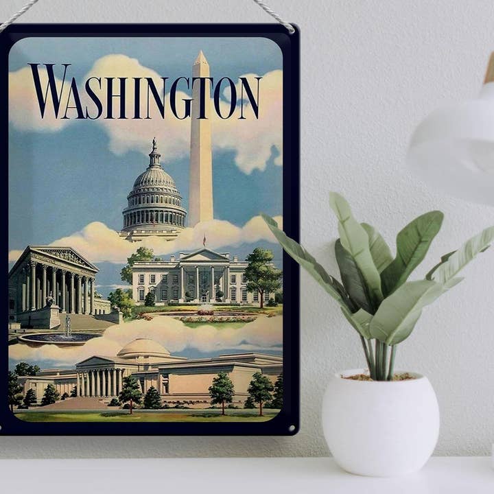 Femer - Wholesale Sign - Tin Sign Travel 30x40 cm Washington Capitol Monument2