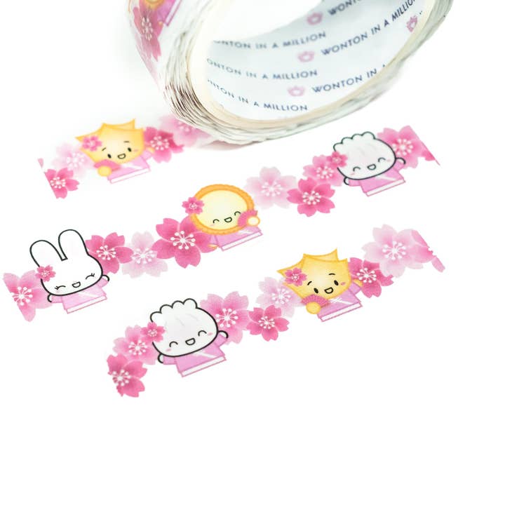 Wonton In A Million – Engroshandel Washitape – År Af Kaninen - Blomstermarked (Diecut Washi)2