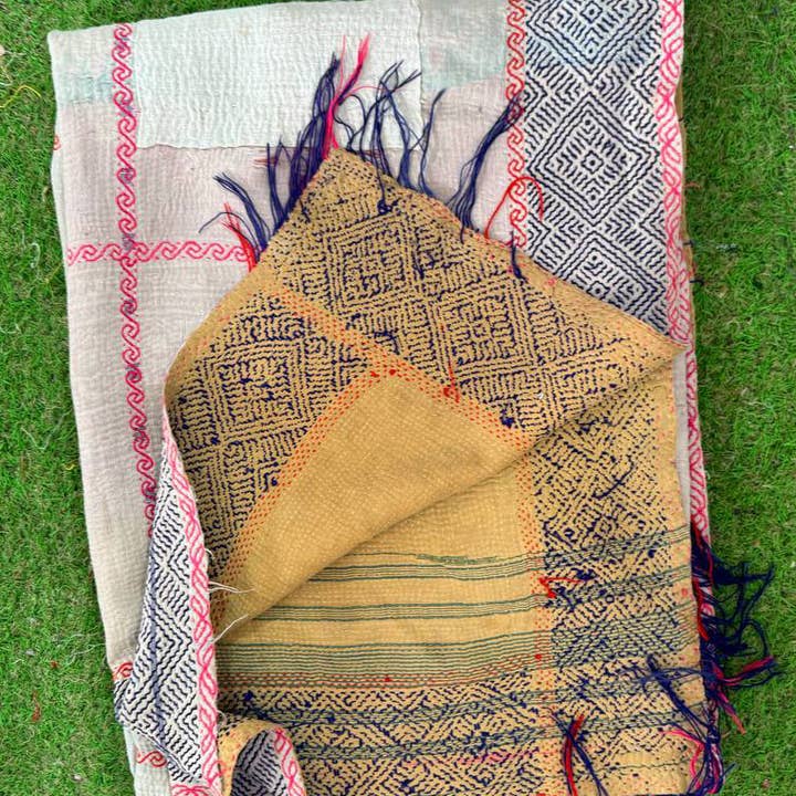 bhavnas boutique - Wholesale Quilt - Vintage Textiles Cotton Throw kantha Stitch Quilt, Blanket8