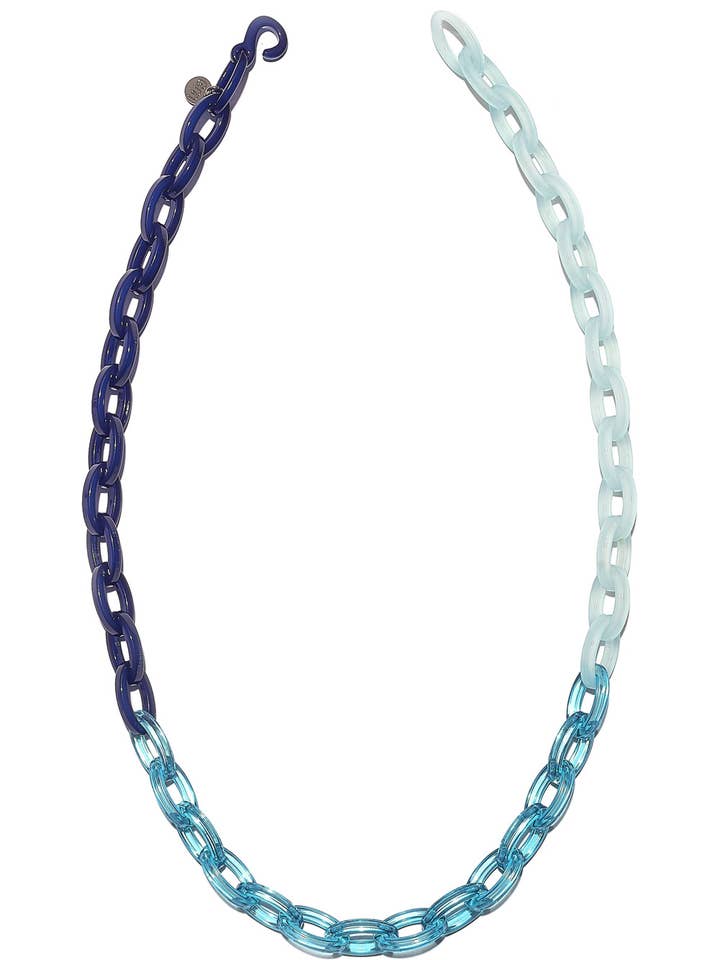 Trio Gradient Chain Necklace (Blue Gradient) for wholesale by Bianca Mavrick Jewellery
