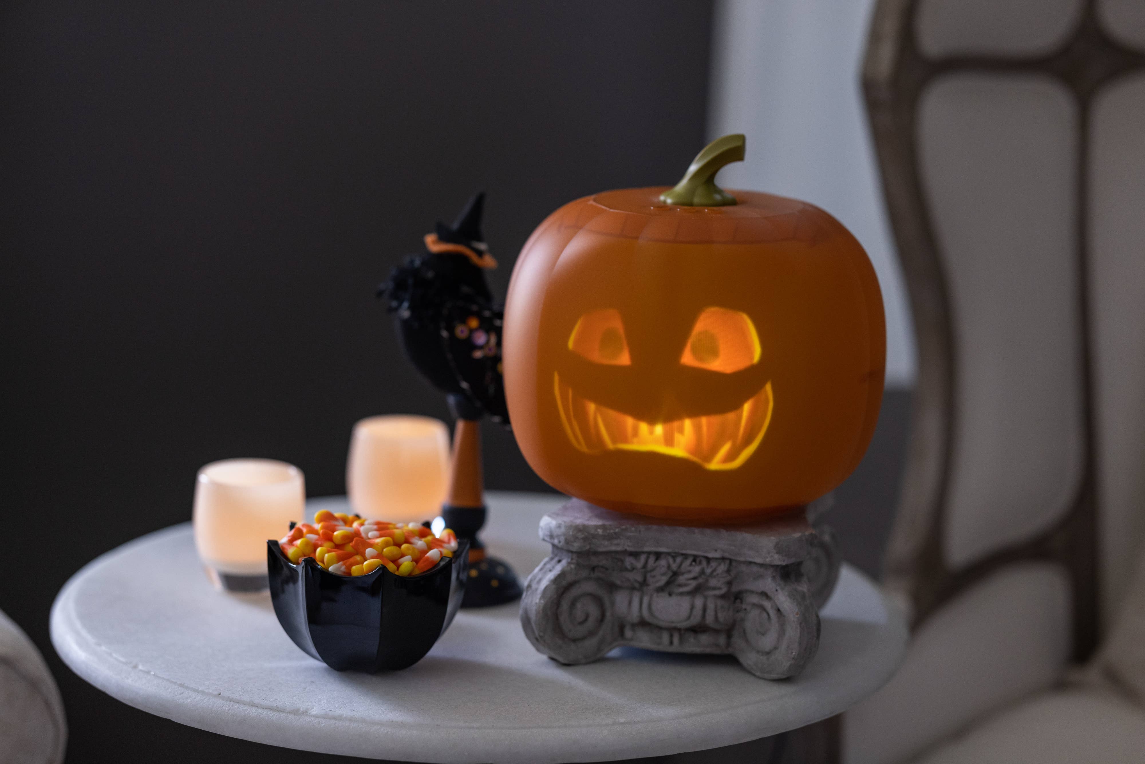 Mindscope Products – Engroshandel Bordpynt – Mindscope ANIMAT3D Jabberin' Jack Talking Animeret græskar6