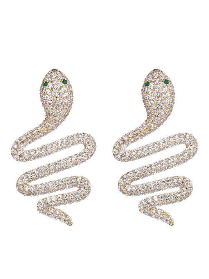 Slither Snake Earrings for wholesale by Eye Candy Los Angeles