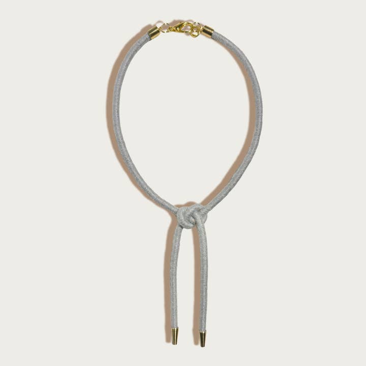 SASHA - Wholesale Woven Necklace - Shoelace Square Knot Bolo7