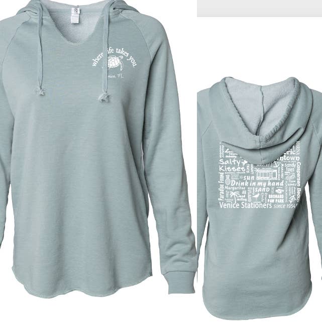 Venice Stationers Custom Destination Ladies Sweatshirt for wholesale by The Buffalo Works