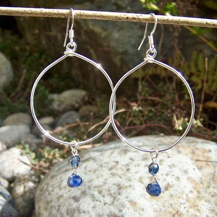 Jo Bird Jewelry - Wholesale Dangle Earrings - Kyanite Hoops
