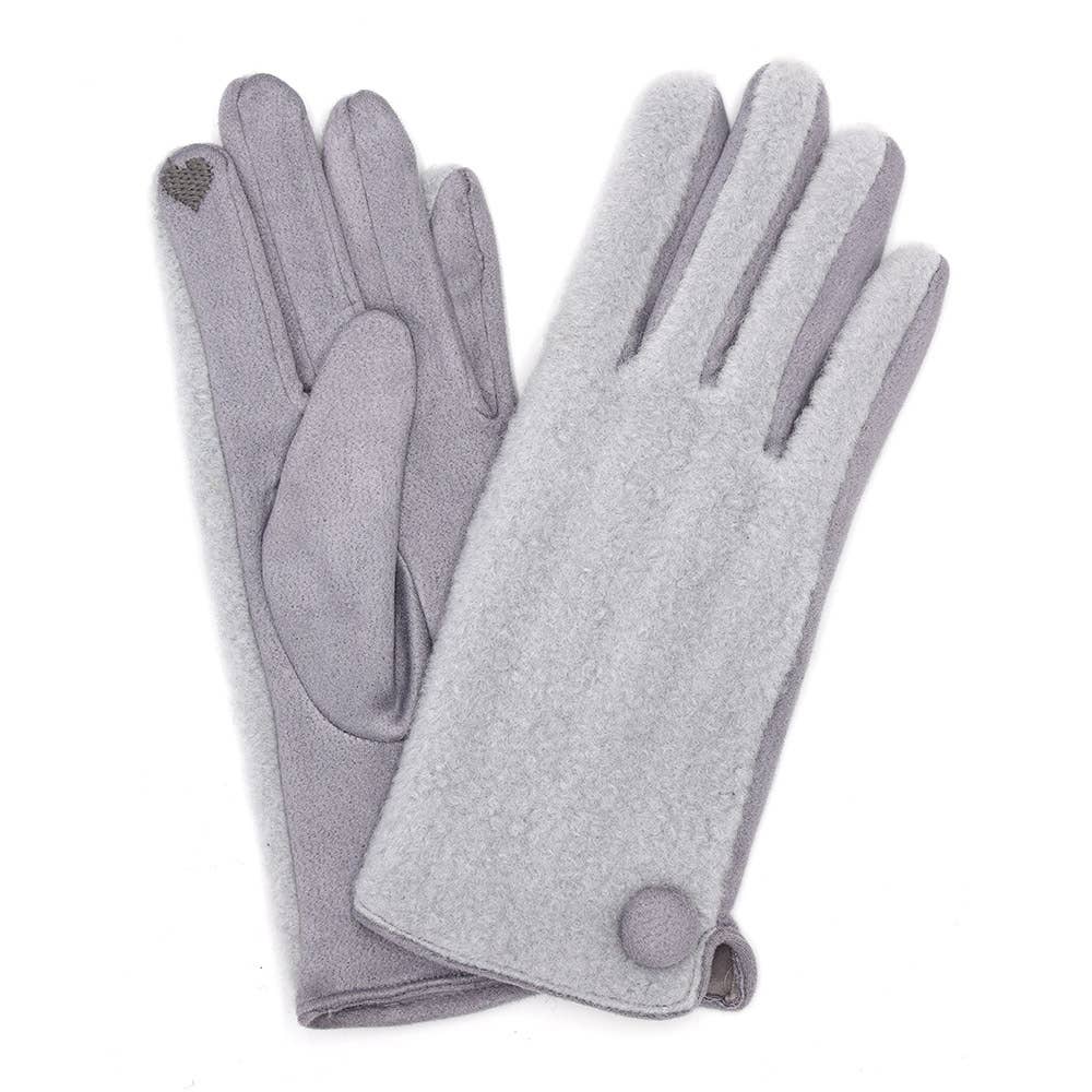 Sensibling Corp. - Wholesale Gloves - Women's - Button Soft Smart Touch Winter Gloves1