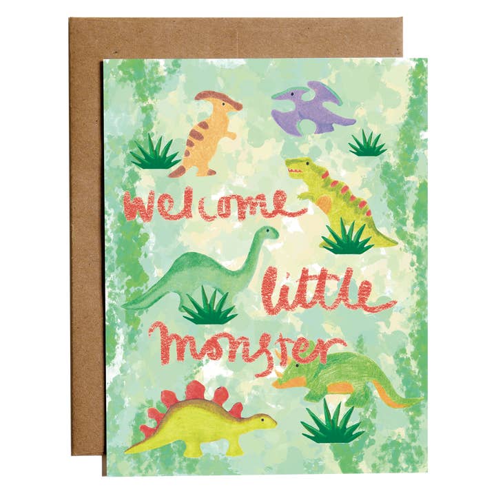 Baby Card | Little Monster for wholesale by everybuddy