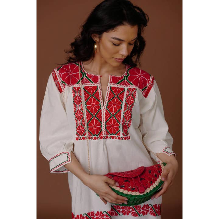 LOLA Y TULA - Wholesale Crossbody Bag - Women's - Woven Watermelon Bag2