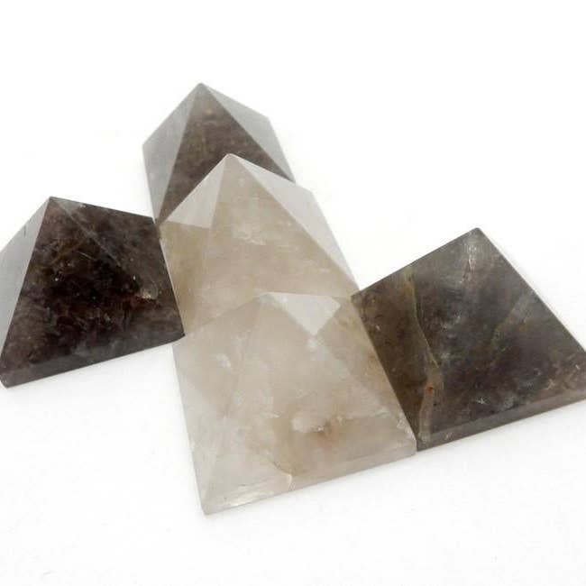 Rock Paradise - Wholesale Spiritual Stone/Crystal - Crystal Smokey Quartz Pyramid (2BROWNSHELF-13)