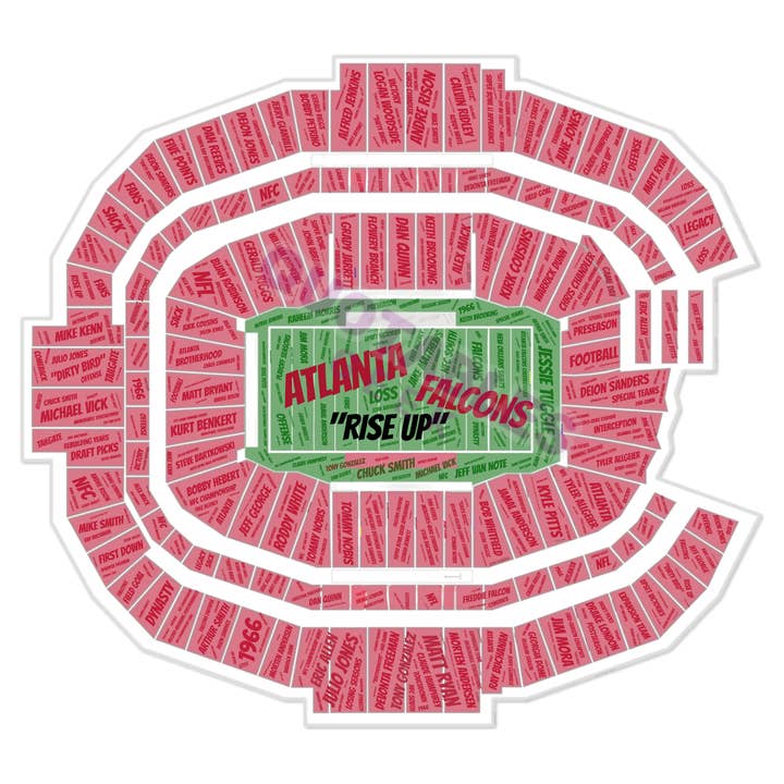 Atlanta-Fußballstadion für den Großhandel von Quotables Geek Custom Designs