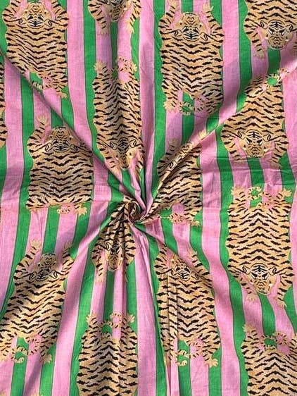 Tiger Printed Cotton Fabric Dress Making Fabric By the Yard for wholesale by bhavnas boutique