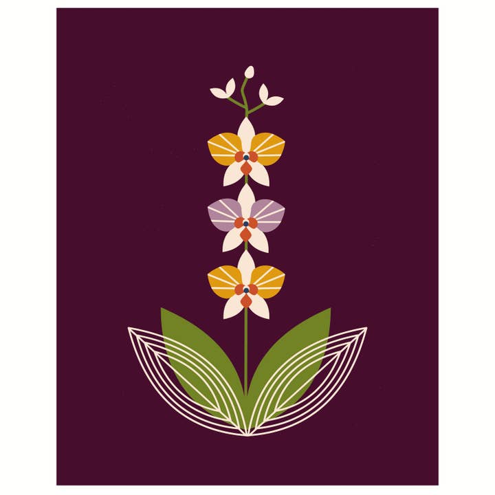 Mom's Orchid Art Print - Purple for wholesale by Amber Leaders Designs