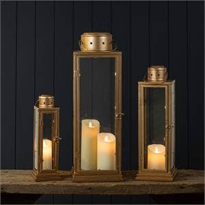 Audrey's Home & Gift - Wholesale Lantern - Lanterns - Gold Nested Port (Set Of 03)1