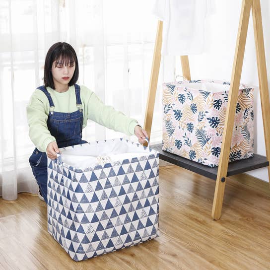 Periea - Wholesale Laundry hamper - Periea 'Jen' Collapsible Laundry Drawstring Washing Hamper1