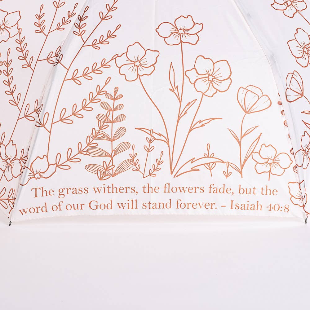Swanson Christian Products - Wholesale Umbrella - Women's - Compact Umbrella - Isaiah 40:8 Wildflowers6