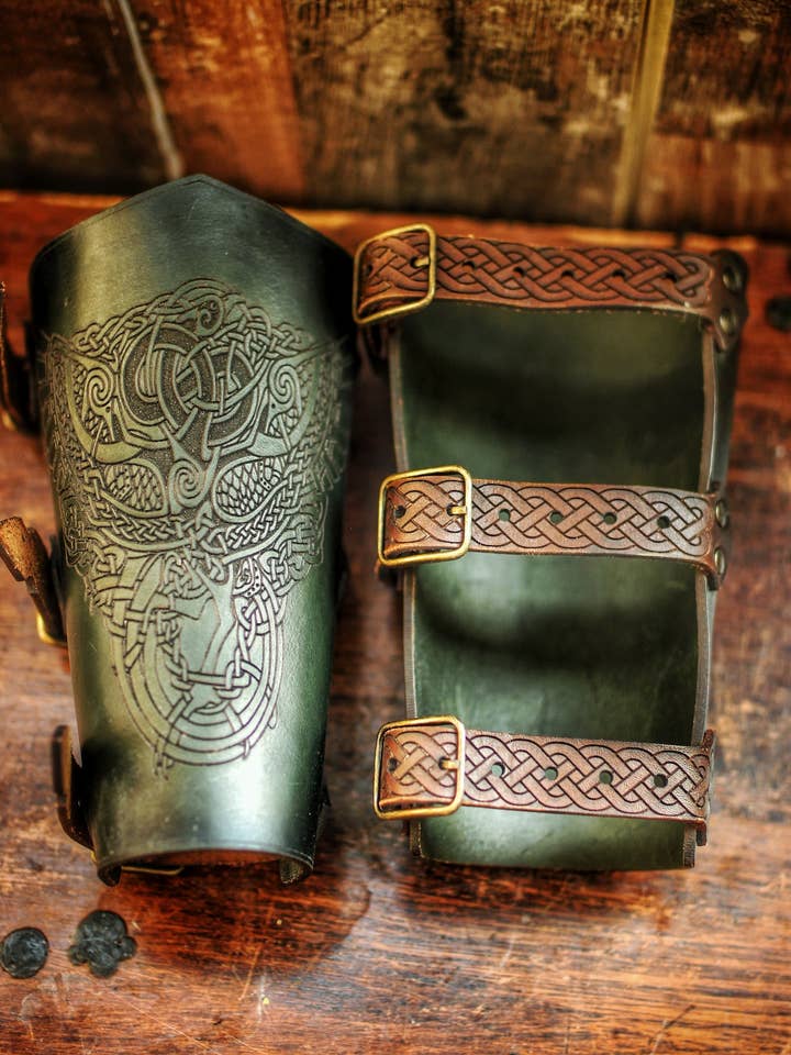 Outcast Props - Venta al por mayor Disfraz - Unisex - Brazalete celta druida de cuero