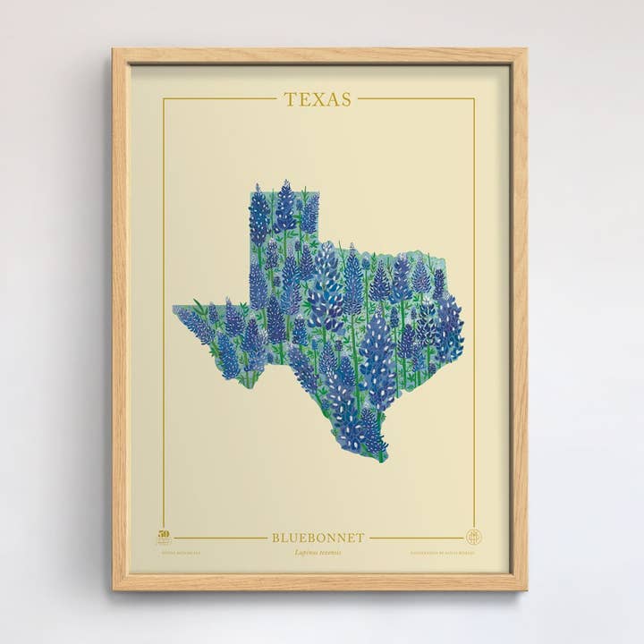 Stampa Texas Native Botanicals per la vendita all'ingrosso da parte di 50 States of Beauty