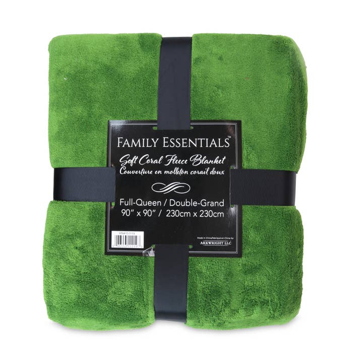Arkwright Home - Wholesale Bedding Blanket - Family Essentials Coral Fleece Blanket - Bed Size Options