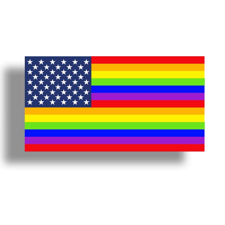Drapeau américain Gay Pride 13 lignes pour la vente par Real Sticky