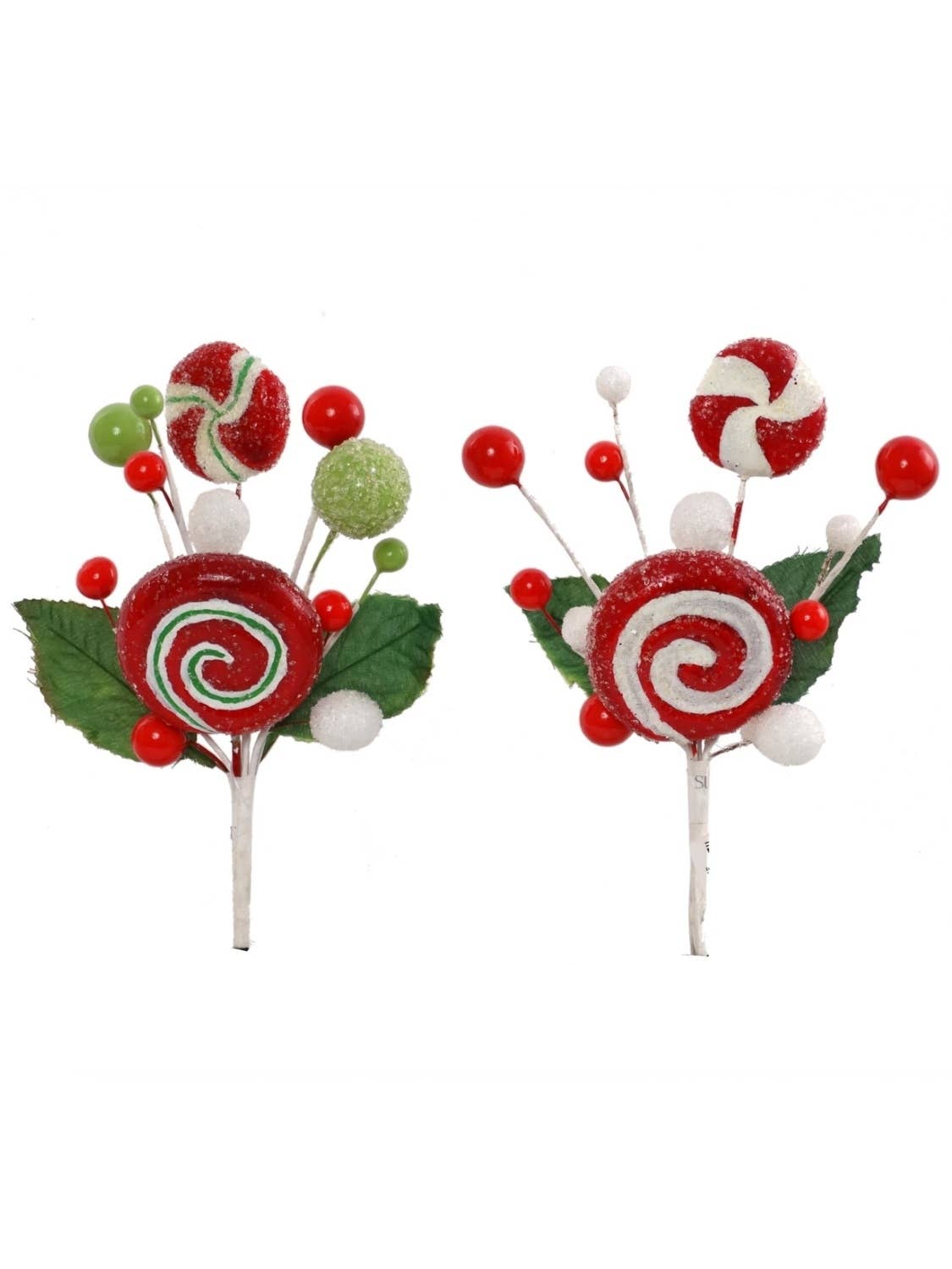 Larksilk - Wholesale Christmas Decoration - Mixed Christmas Candy Pick Faux0