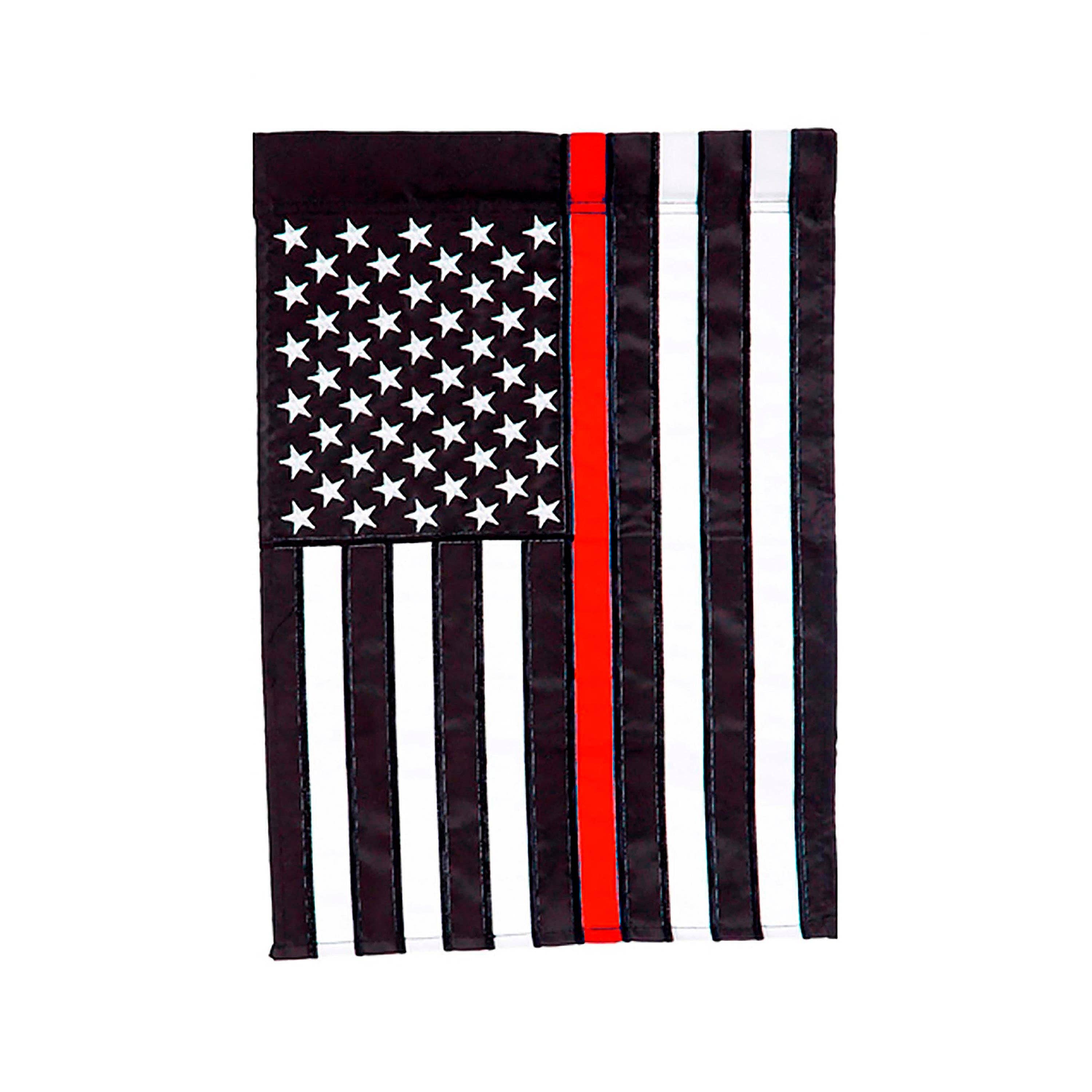 Evergreen Enterprises - Wholesale Flag - Thin Red Line Garden Applique Flag