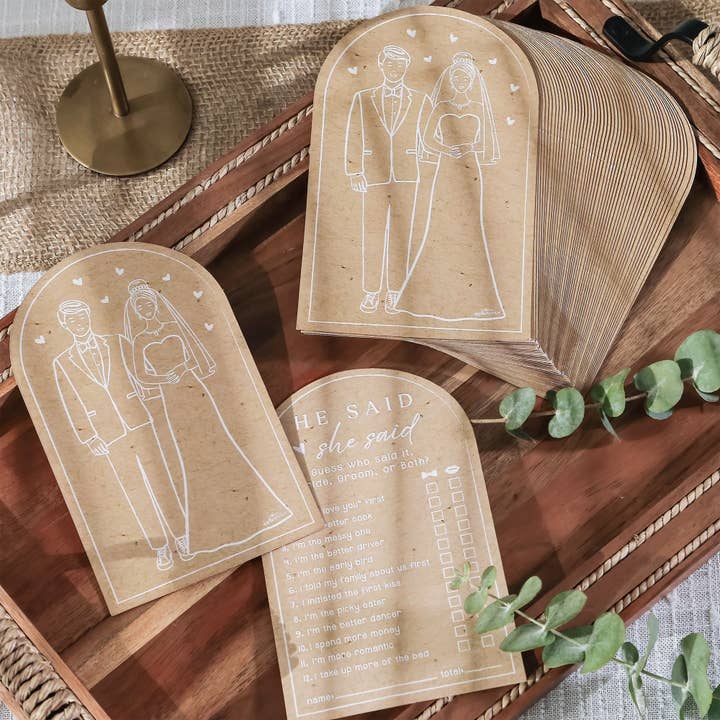 Kate Aspen - Wholesale Card Game - Wedding & Bridal Shower Activity - He Said She Said Game3