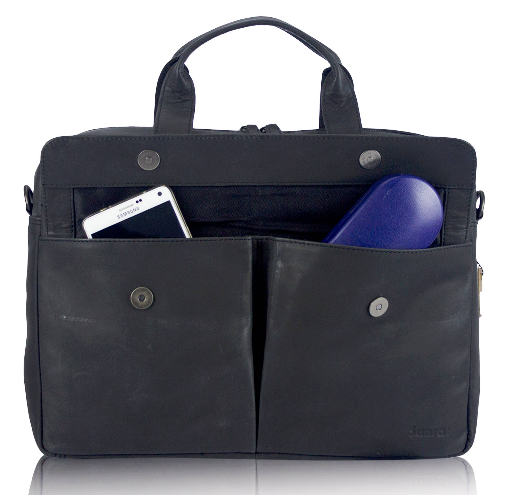 Sunsa - Wholesale Laptop Bag - Men's - Sunsa men's laptop bag. Leather men handbag. 14 inches4