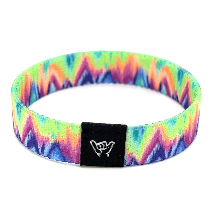 Hang Loose Bands - Wholesale Woven/Braided Bracelet - Electric Chevron Wristband Bracelet