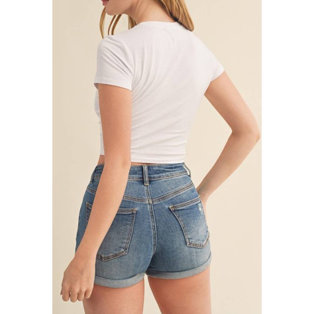 UP CLOTHING - Vente T-shirt – femme - T-SHIRT COURT À MANCHES COURTES ET COL ROND25