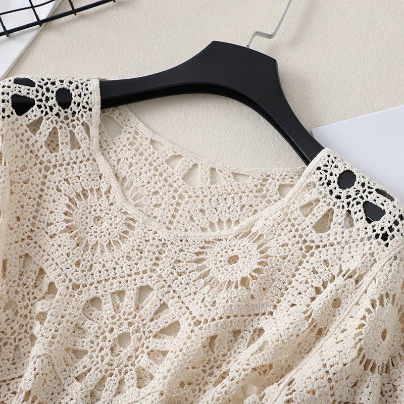 Funkyrel® Atzbranding Limited - Wholesale Cardigan - Women's - Crosa - Crochet Hollow Out Cardigan for Women6