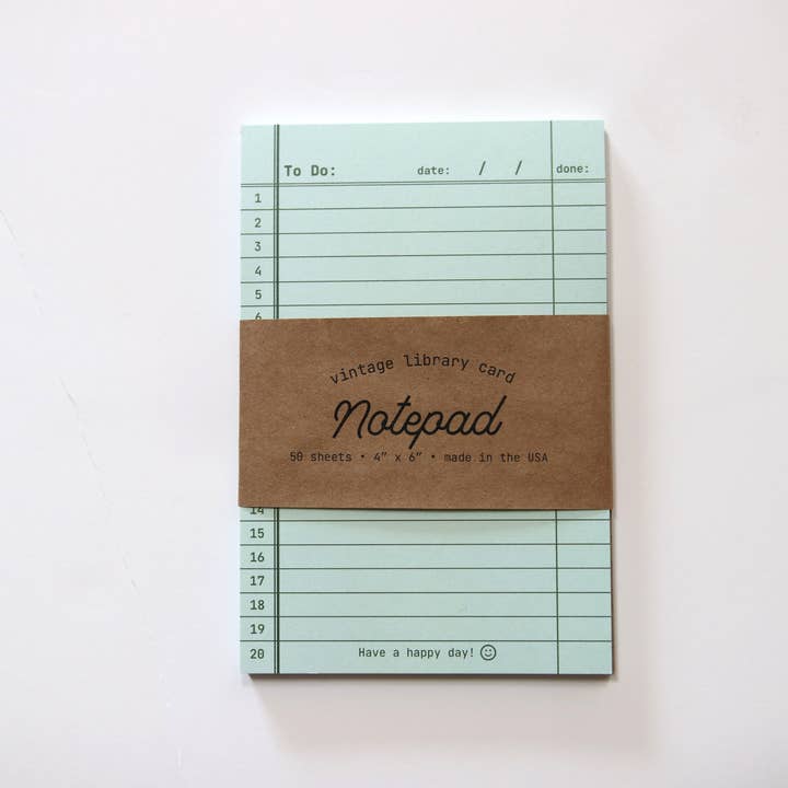 Elevation Goods - Wholesale Notepad - Library Card Notepads
