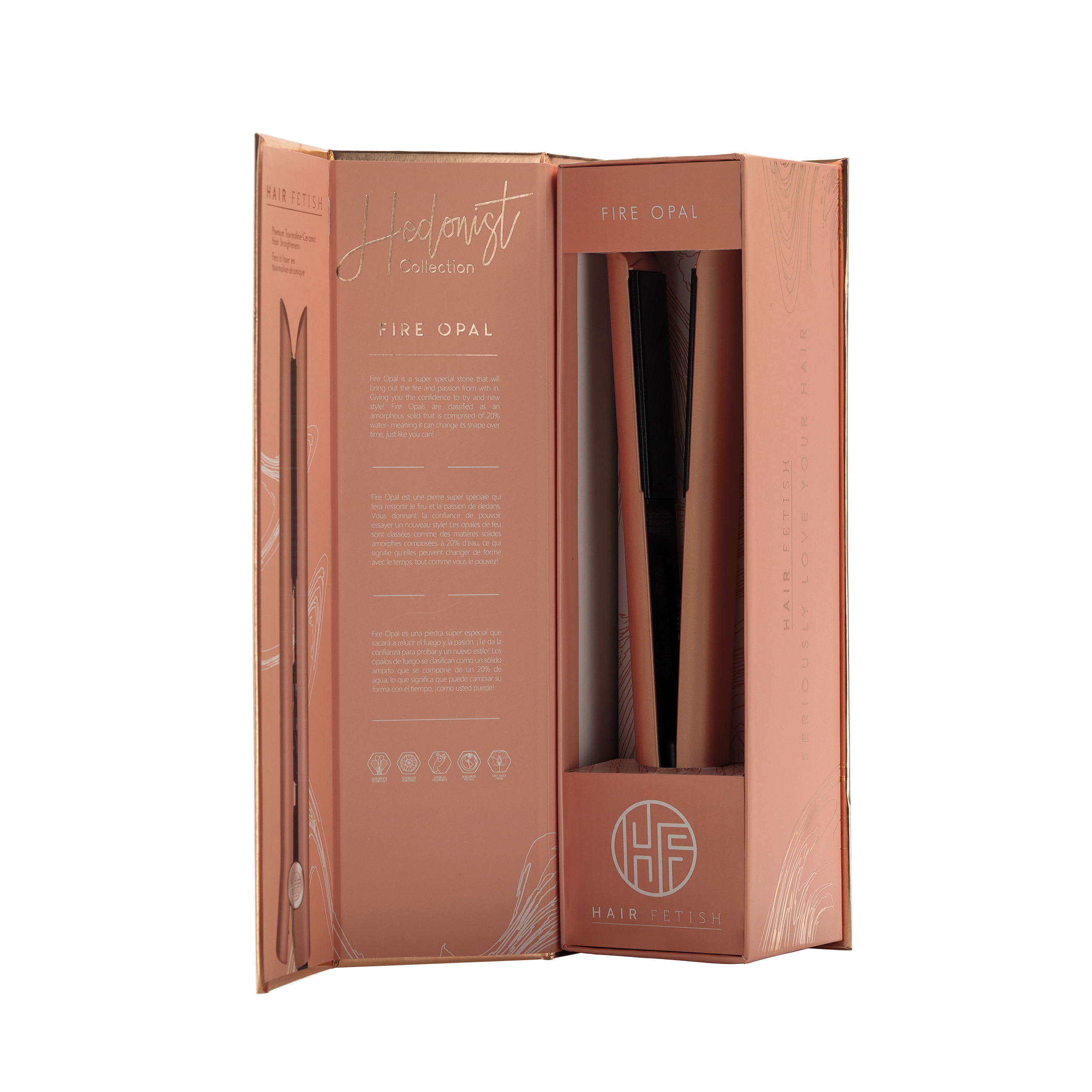 Aigue-marine Lisseur Hedonist Luxe 3,2 cm avec plaques en tourmaline japonaise en vente sur Faire19