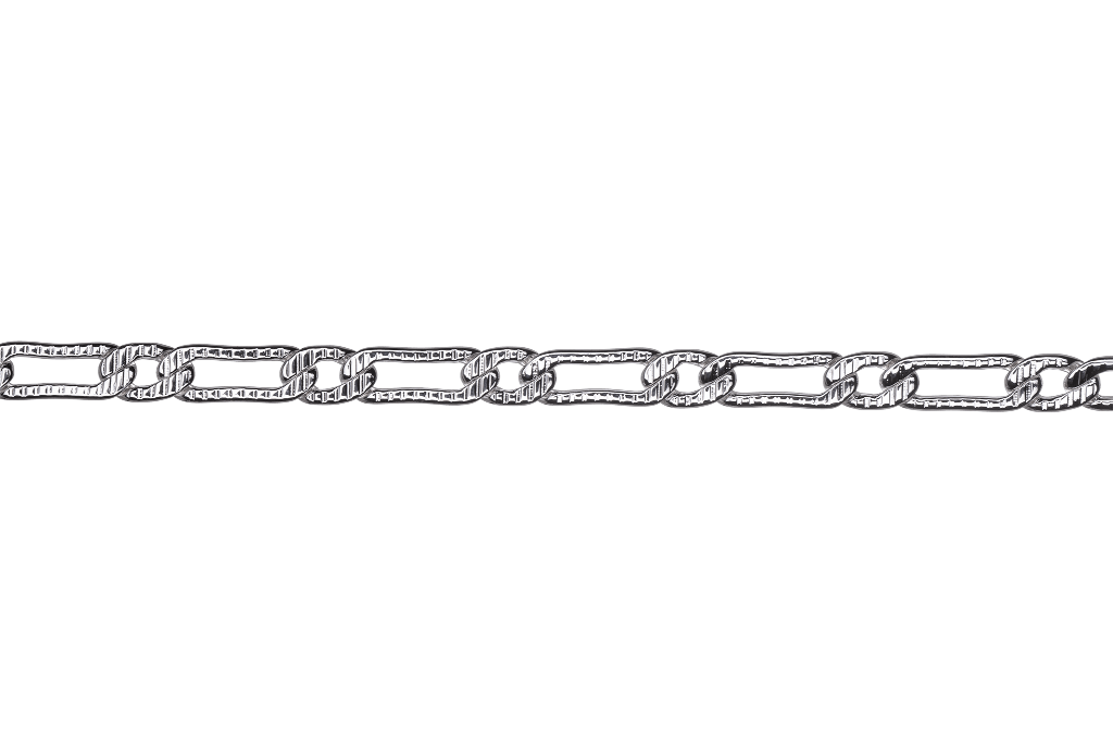 Continental Beads - Wholesale Craft Supplies - 3.2mm Medium Textured Curb Chain - Made of plated brass - Sold by the foot - CH-9430