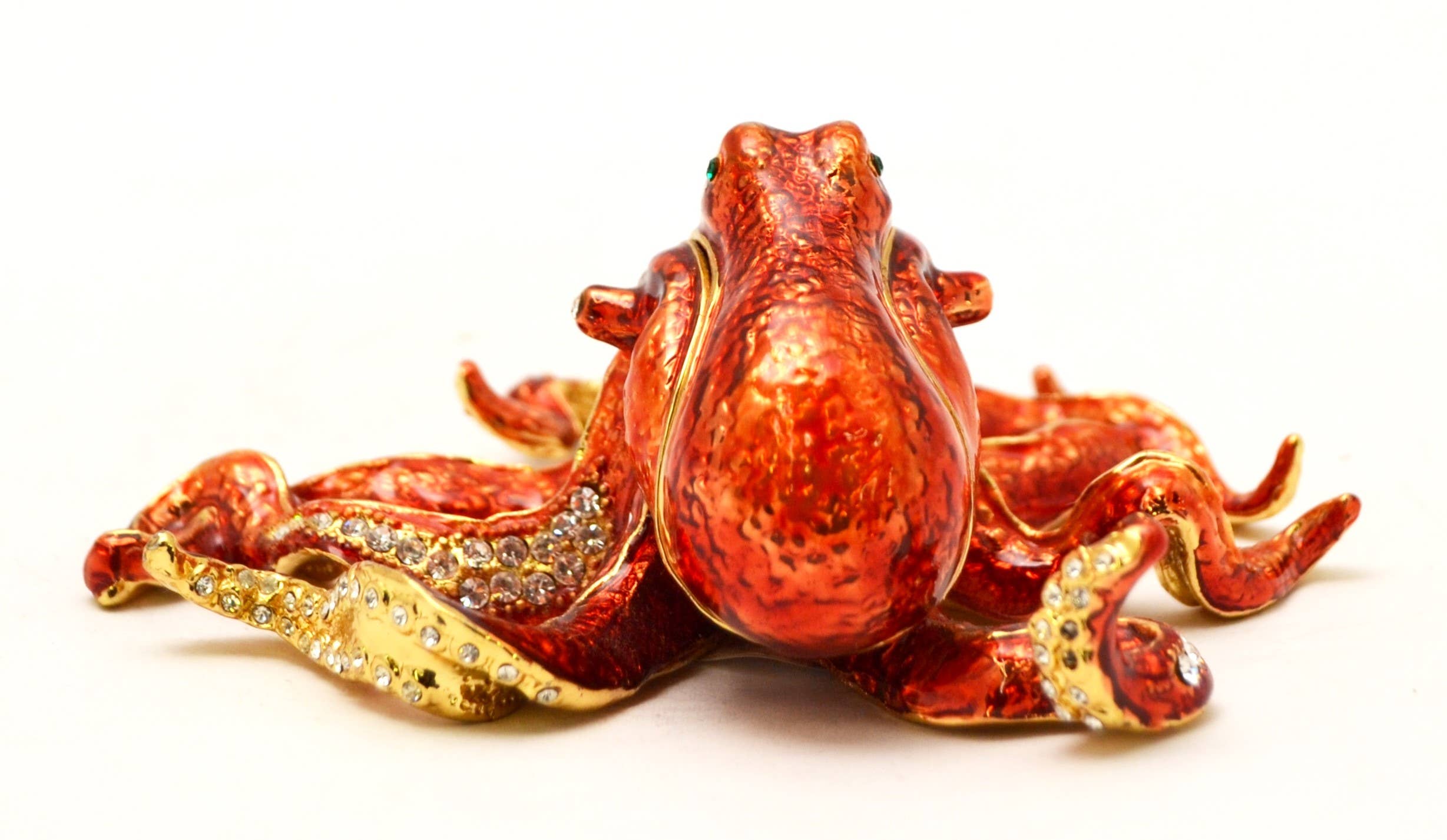 Ciel Collectables - Vente Boîte/rangement à bijoux - Boîte à bijoux Blue Octopus. Fabriqué à la main avec Swarovski4