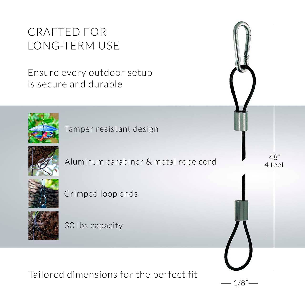 Couronne Co. - Wholesale Bird Feeder - Mosaic Birds Easy Hook Hanging Steel Cable5
