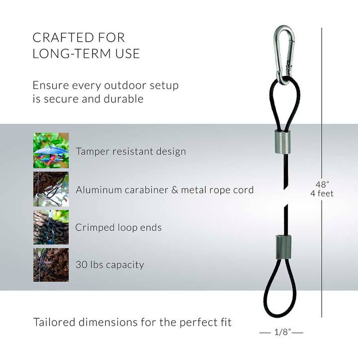 Couronne Co. - Wholesale Bird Feeder - Mosaic Birds Easy Hook Hanging Steel Cable5