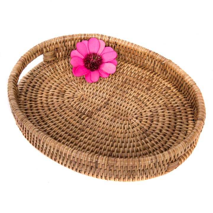 Artifacts Rattan™ Oval Vanity Tray for wholesale by Artifacts Trading Company