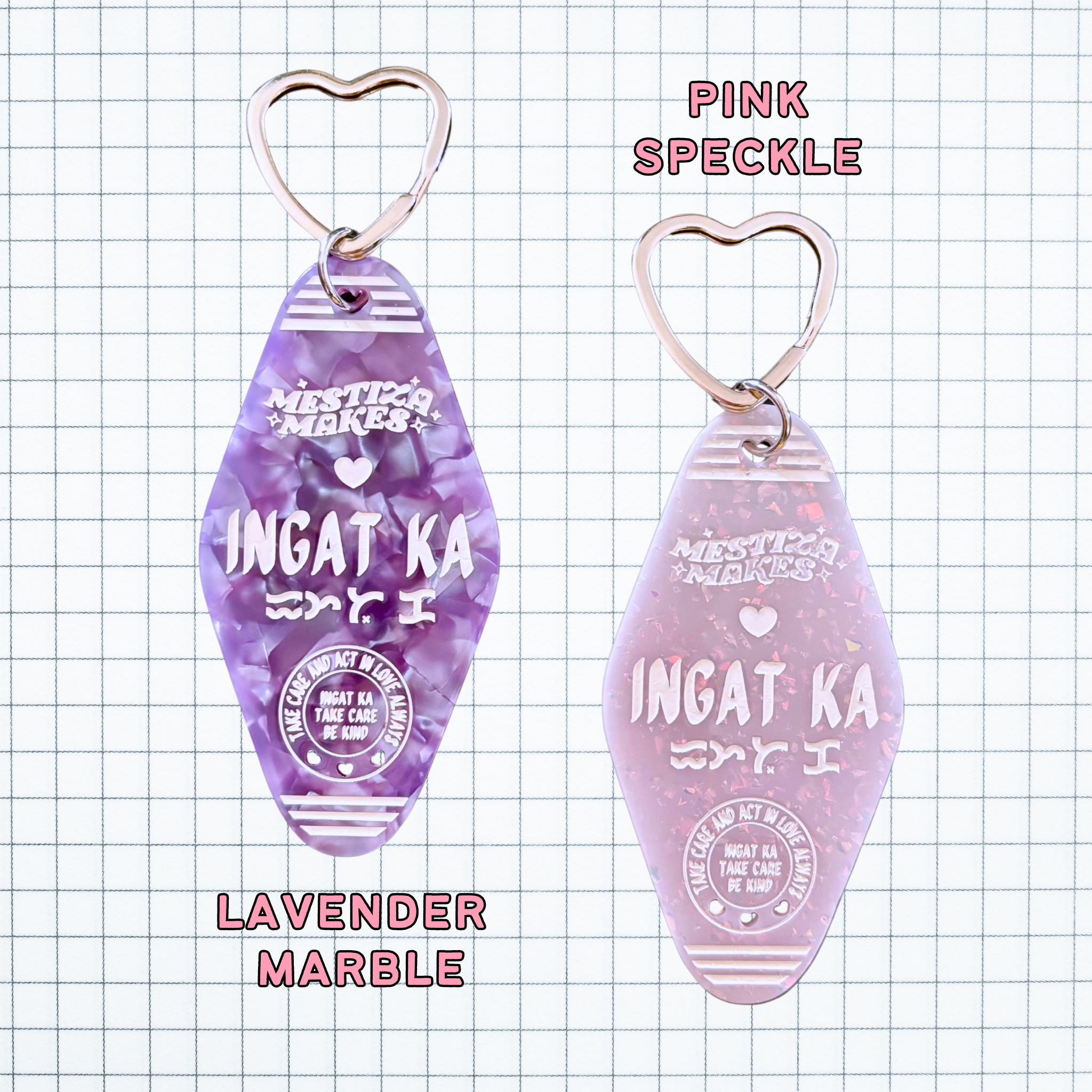 Mestiza Makes - Wholesale Keychain - Unisex - Baybayin Filipino AAPI Hotel Acrylic Key Chain0