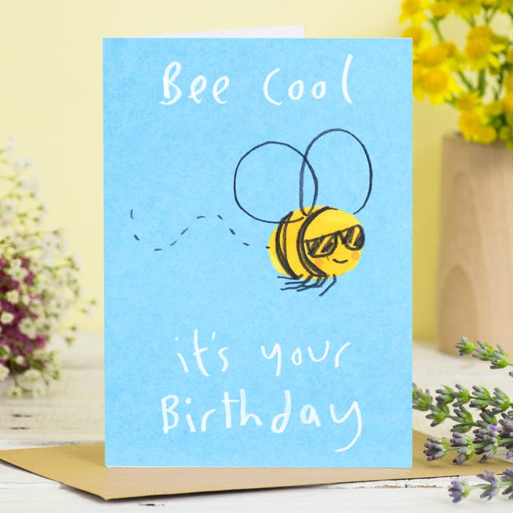 Bee Cool It's Your Birthday Card for wholesale by Jo Clark Design