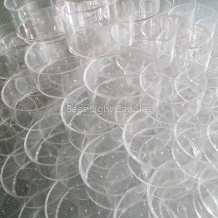 Bees Light Candles - Wholesale Candle Holder - 75 Clear Polycarbonate Tealight Cups Success1