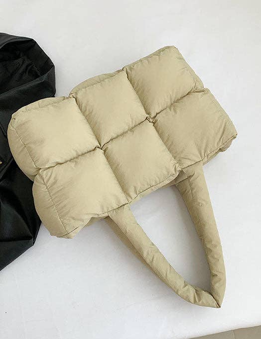 Sweetkama - Wholesale Tote Bag - Women's - Ladies Puff Solid Color Padded Cloud Tote Bag SKAB41345