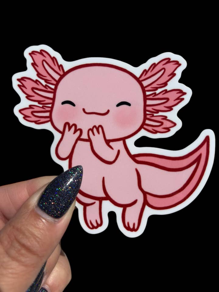 Axolotl Vinyl StickerĀ for wholesale by I Will Cut You Creations