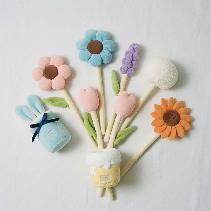 Plush Flower Bouquet Dog Toy with Sound for wholesale by kapeit