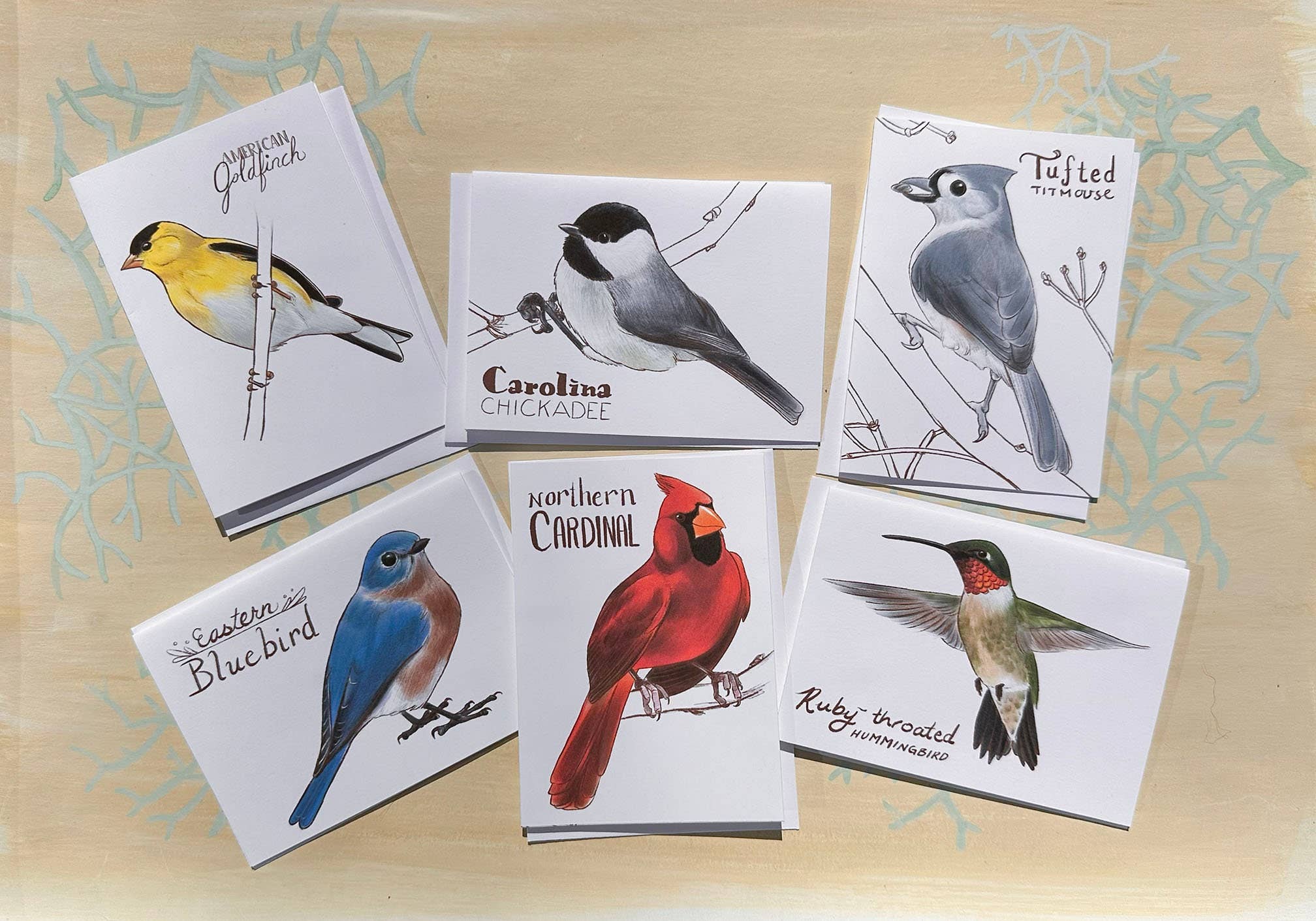 River Thrush Studio - Wholesale Stationery/Notecard Set - Sets of Blank Cards of Favorite Eastern Backyard Birds0