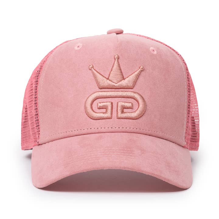 GGT Pastel Pink Suede Mesh Snapback for wholesale by God Given Talent