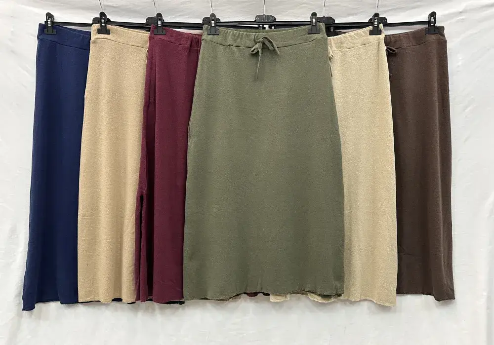 Mimi & Gogo – Engroshandel Nederdel - Dame – Lang nederdel i bomuld med slidser @6930_JuFenteUni10