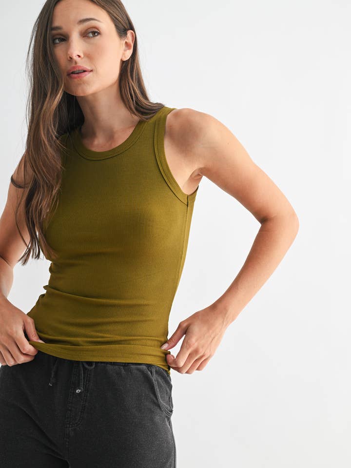 Débardeur Athleisure micro-nervuré Essential pour la vente par Mono B
