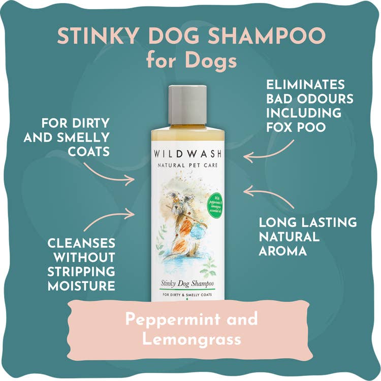WildWash - Vente Baignoire – chat et chien - Shampooing naturel pour chien Pet Natural Stinky 250 ml1