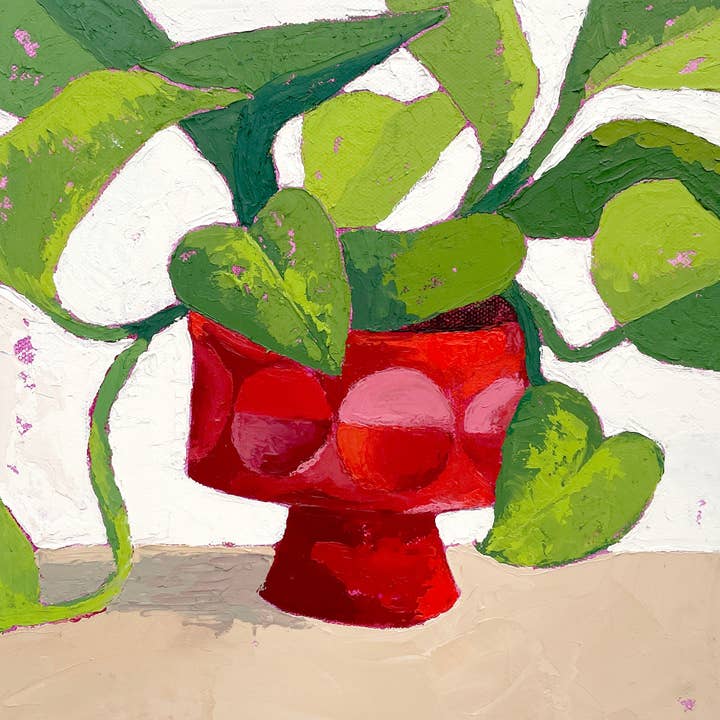 Trendsetteren – Originalt Olie Maleri af Gylden Pothos for engroshandel hos Ray Of Light